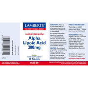 Lamberts Alpha Lipoic Acid 300mg - 90 Tabs - RightNutri - Supplements