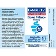 Lamberts Biome Balance Everyday (Acidophillus Extra 10) - 30 caps - RightNutri - Supplements