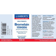 Lamberts Bromelain 1250 Gdu - 60 Tabs - RightNutri - Supplements