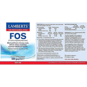 Lamberts Fos (Fructo - Oligosaccharides) - 500g Powder - RightNutri - Supplements