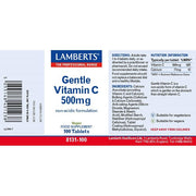 Lamberts Gentle Vitamin C 500mg - 100 Tabs - RightNutri - Supplements