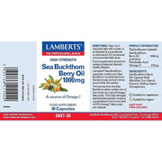 Lamberts High Strength Sea Buckthorn Berry Oil 1000mg - 30 caps - RightNutri - Supplements