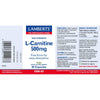 Lamberts L - Carnitine 500mg - 60 caps - RightNutri - Supplements