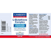 Lamberts L - Glutathione Complex - 60 Caps - RightNutri - Supplements