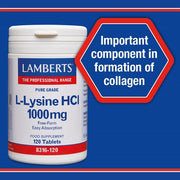 Lamberts L - Lysine 1000mg - 120 Tabs - RightNutri - Supplements
