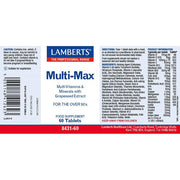 Lamberts Multi - Max For The Over 50'S - 60 Tabs - RightNutri - Supplements