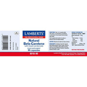 Lamberts Natural Beta Carotene 15mg with mixed Carotenoids - 90 caps - RightNutri - Supplements
