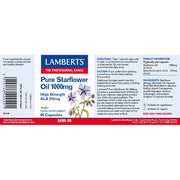 Lamberts Pure Starflower Oil 1000mg (providing High Strength GLA 220mg) - 90 caps - RightNutri - Supplements