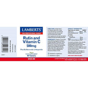 Lamberts Rutin & Vitamin C 500mg + Bioflavonoids - 90 Tabs - RightNutri - Supplements