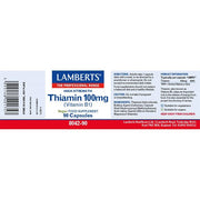 Lamberts Thiamin 100mg (Vitamin B1) - 90 Caps - RightNutri - Supplements
