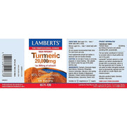 Lamberts Turmeric 20,000mg - 120 Tabs - RightNutri - Supplements