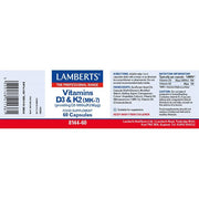 Lamberts Vitamins D3 1000Iu And K2 90µg - 60 Caps - RightNutri - Supplements