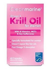 CleanMarine Krill Oil 600mg For Women - 60 Gel Caps - RightNutri-Supplements
