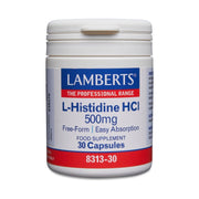 Lamberts L-Histidine Hci 500mg - 30 Caps - RightNutri-Supplements