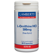Lamberts L-Ornithine 500mg - 60 Caps - RightNutri-Supplements