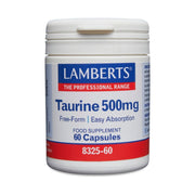 Lamberts Taurine 500mg - 60 Caps - RightNutri-Supplements