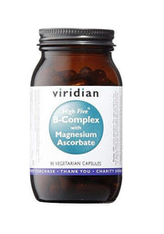 Viridian HIGH FIVE B-Complex with Magnesium Ascorbate (+ Vitamin C) - 90 Veg Caps - RightNutri-Supplements