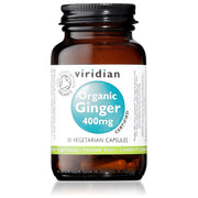 Viridian Organic Ginger Root 400mg - Double Pack - 60 Veg Caps - RightNutri-Supplements