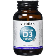 Viridian Vitamin D3 (Vegan) 1000iu Veg Caps - 90's - RightNutri-Supplements