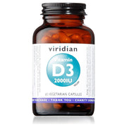 Viridian Vitamin D3 (Vegan) 2000iu Veg Caps - 60's - RightNutri-Supplements